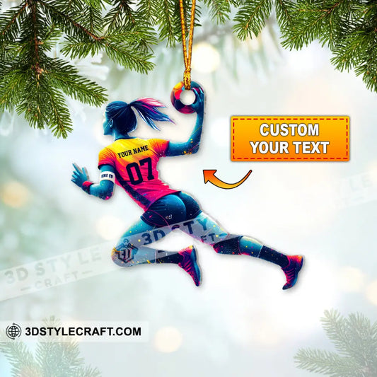 Custom Name Handball Ornament Gift For Team 3.54’’ / 1