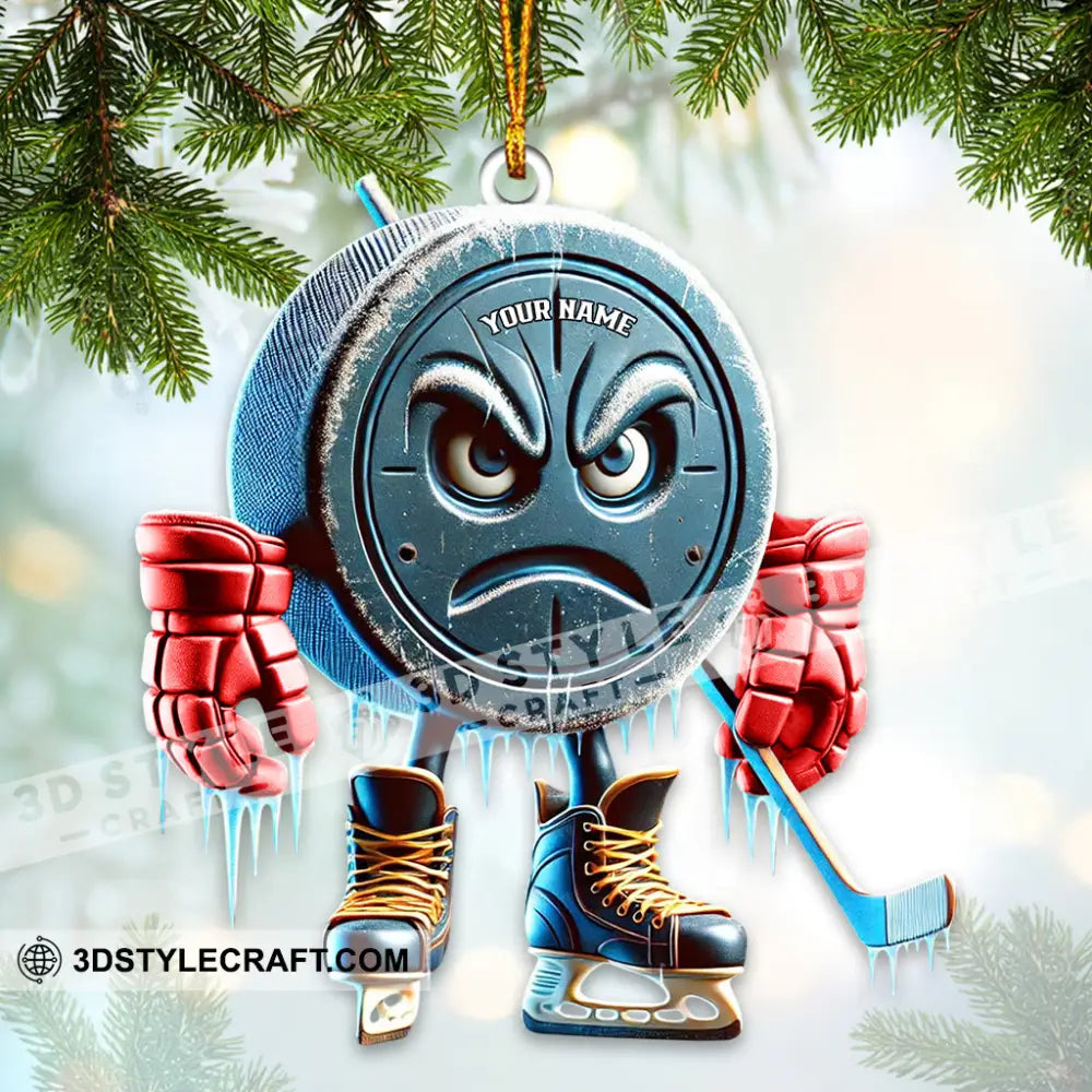 Custom Name Ice Hockey Ornament Lover Christmas Gift