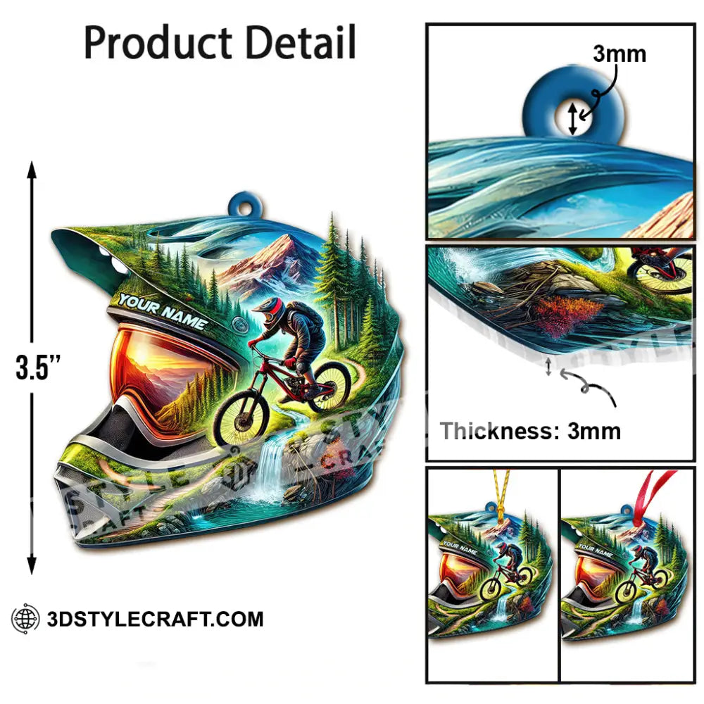 Custom Name Mountain Bike Ornament Lover Christmas Gift