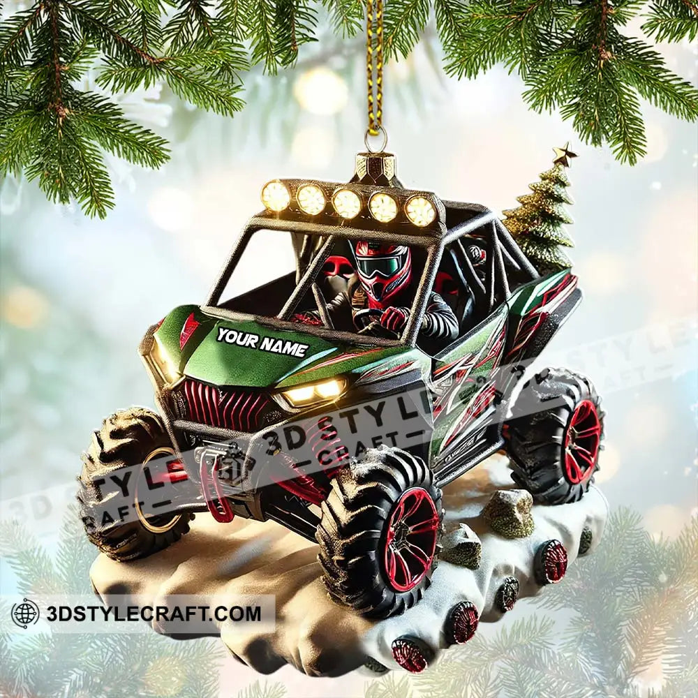 Custom Name Mountain Truck Ornament Christmas Gift 3.54’’ / 1