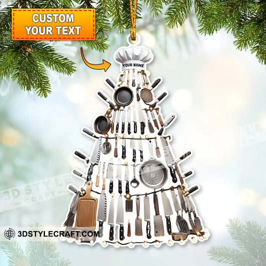 Custom Name Ornament Kitchen Noel Tree