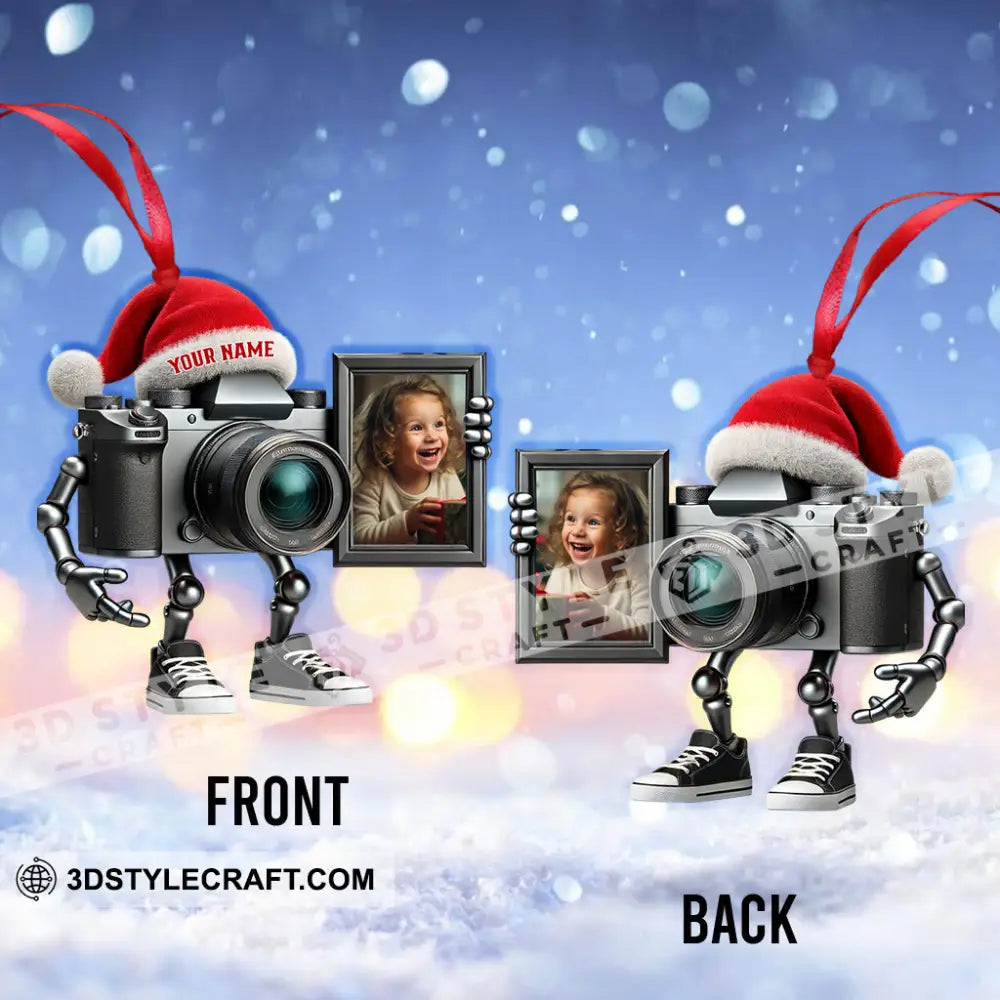 Custom Name Photography Ornament Family Photo Christmas Gift