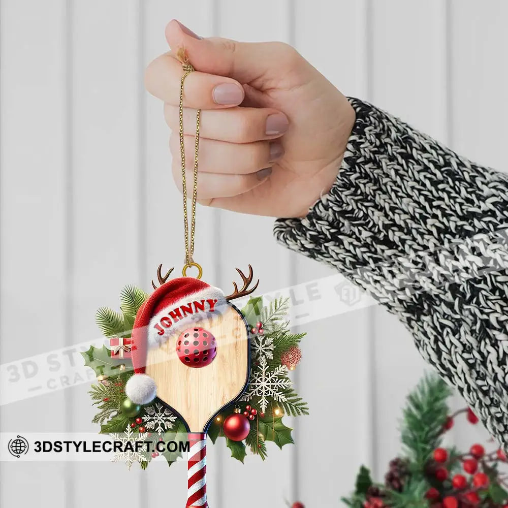 Custom Name Pickle Ball Ornament Christmas Gift