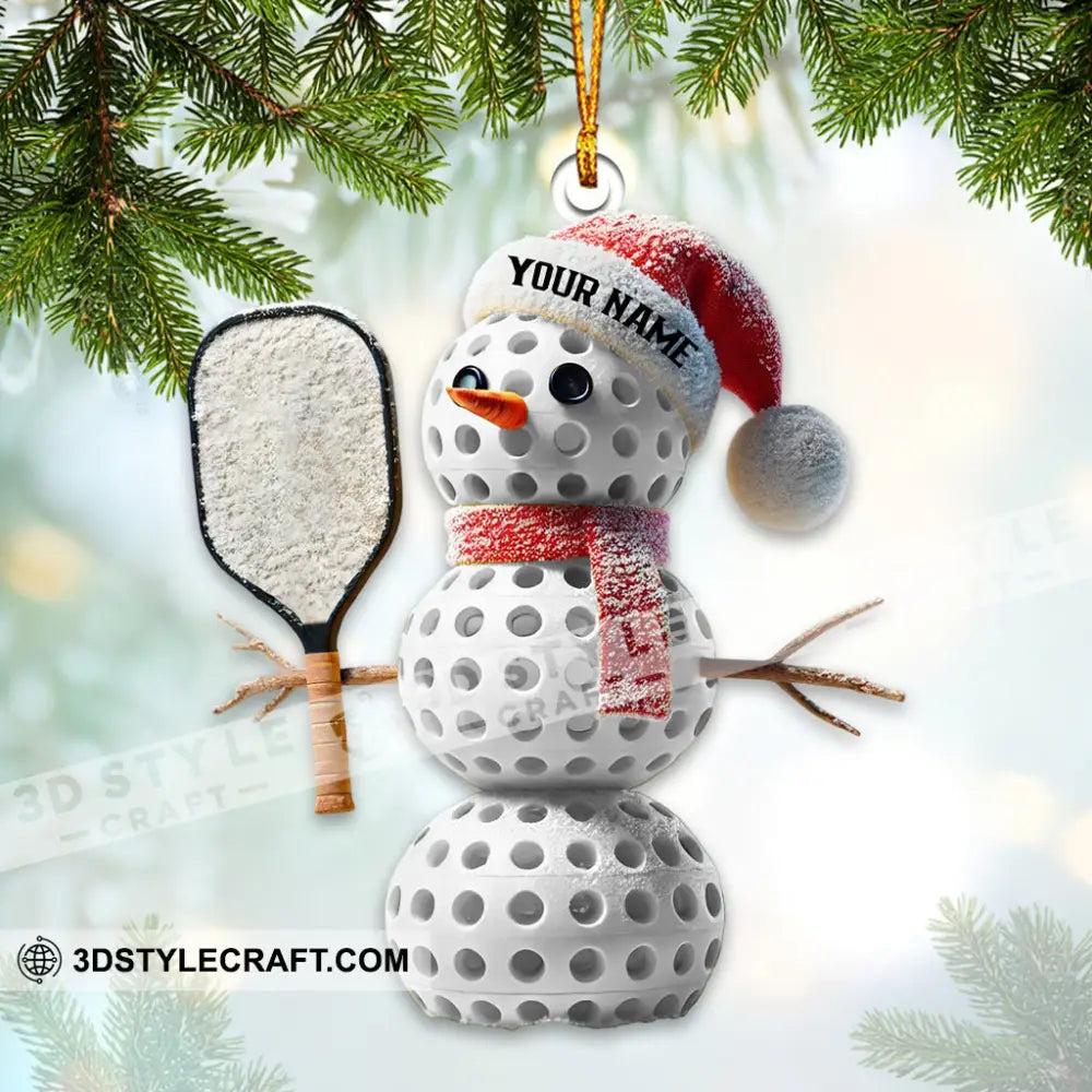 Custom Name Pickle Ball Ornament Christmas Gift Decoration