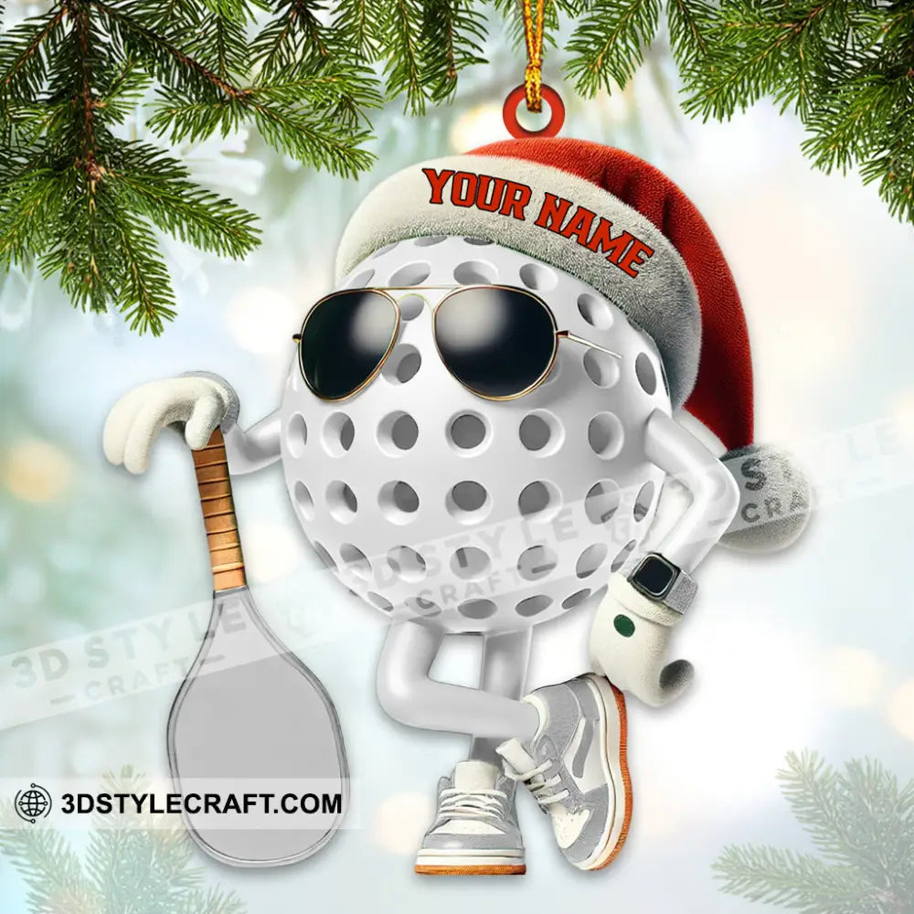 Custom Name Pickle Ball Ornament Christmas Gift Decoration