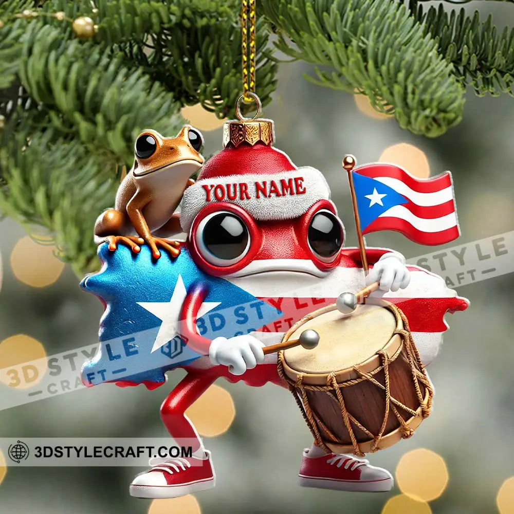 Custom Name America Ornament Lover Christmas Gift
