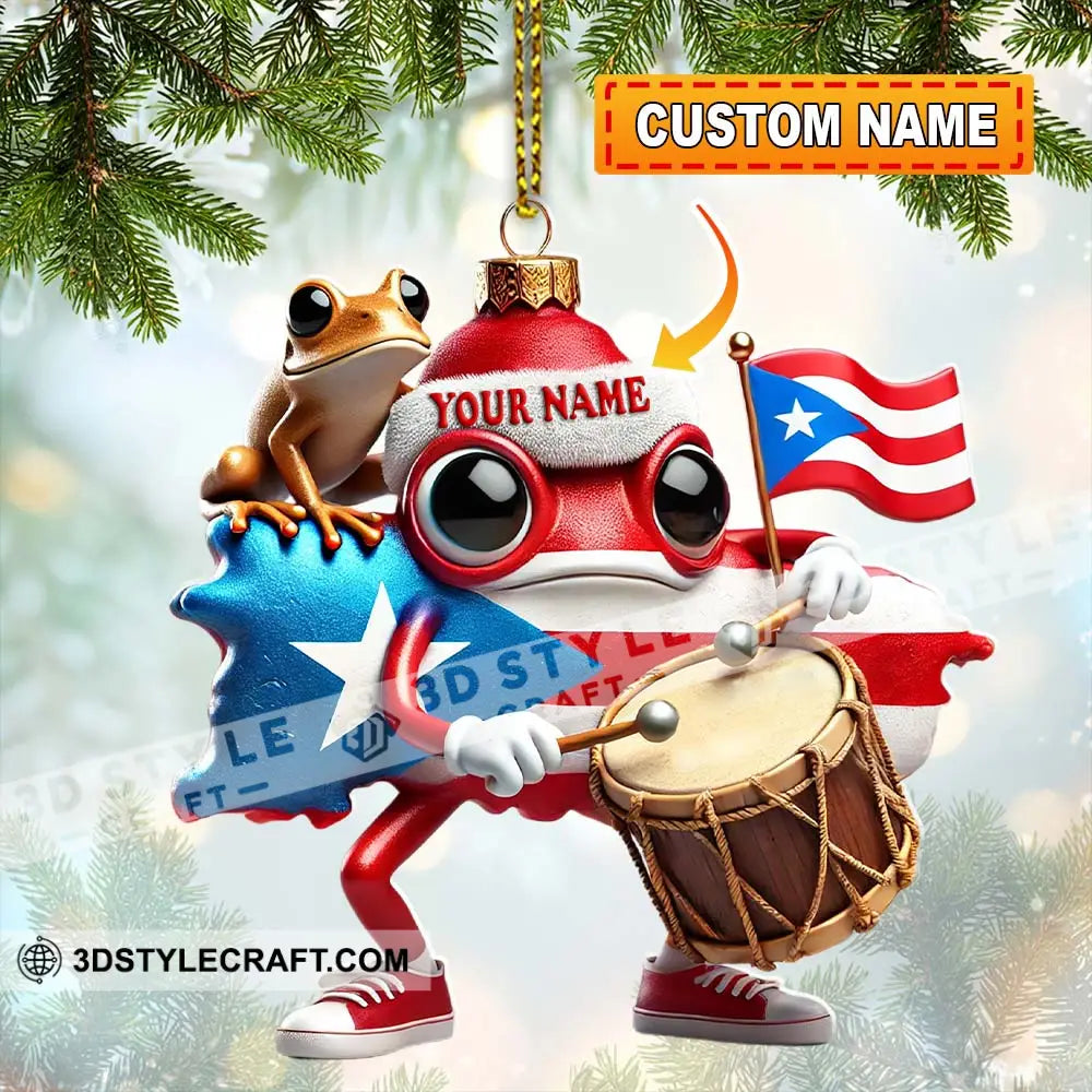 Custom Name America Ornament Lover Christmas Gift