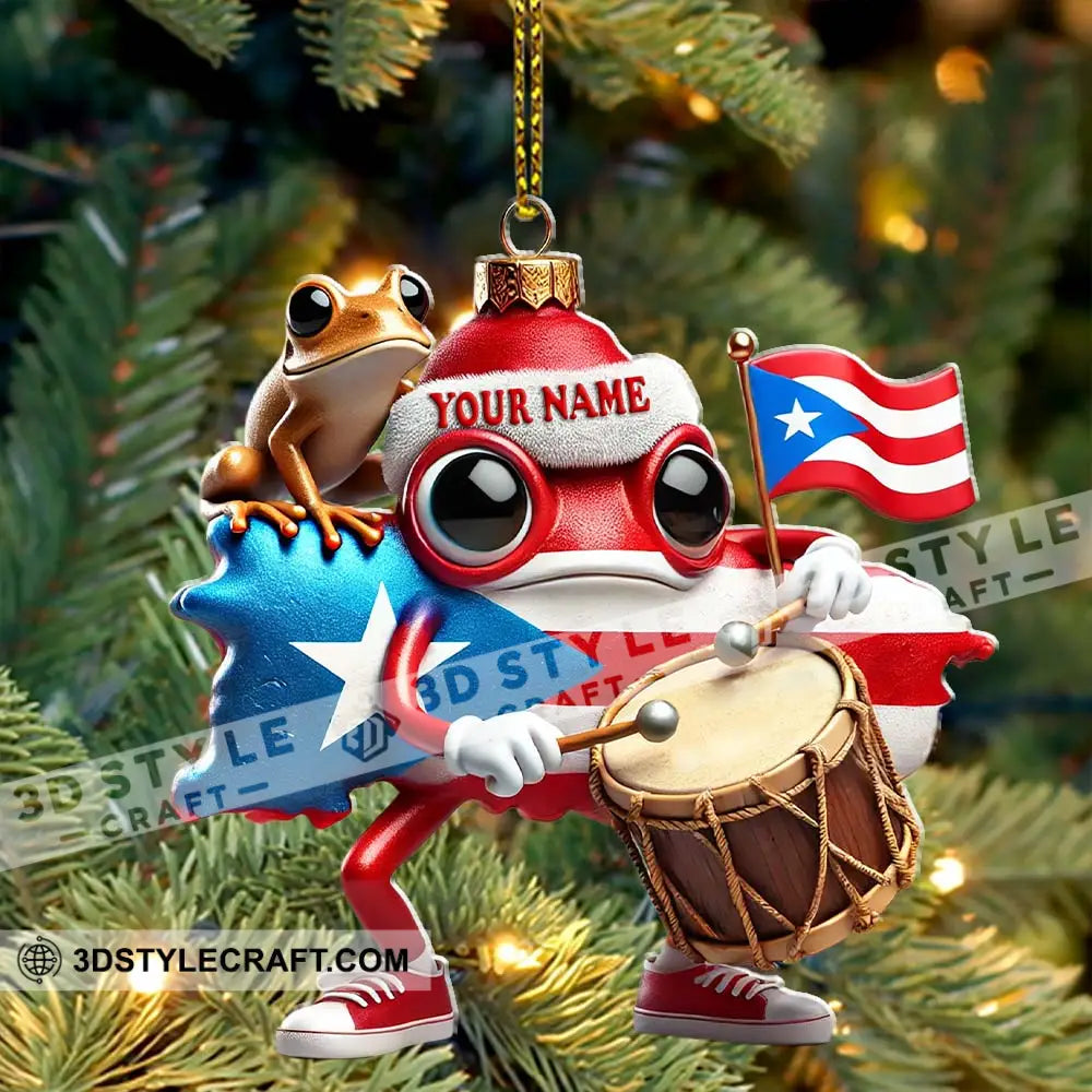Custom Name America Ornament Lover Christmas Gift