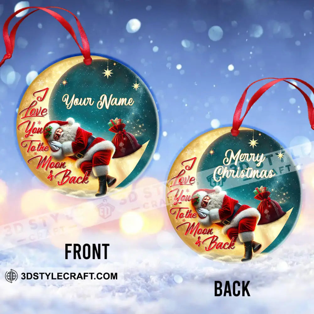 Custom Name Santa Christmas Ornament Home Decor Gift