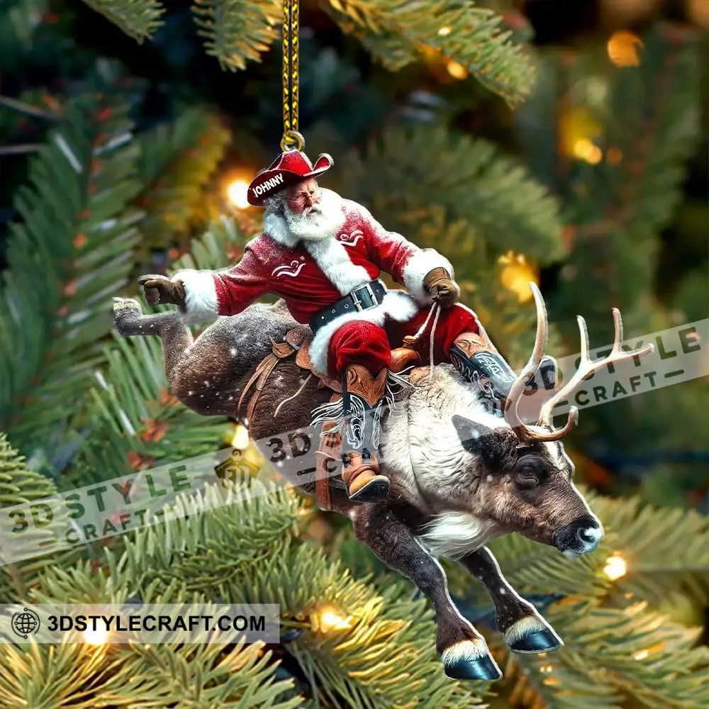 Custom Name Santa Winter Ornament Christmas Gift