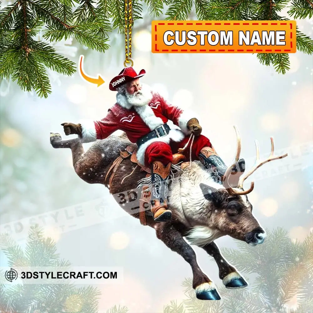 Custom Name Santa Winter Ornament Christmas Gift