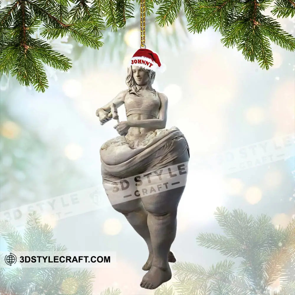 Custom Name Sculpture Artist Ornament Christmas Gift Decor 3.54’’ / 1