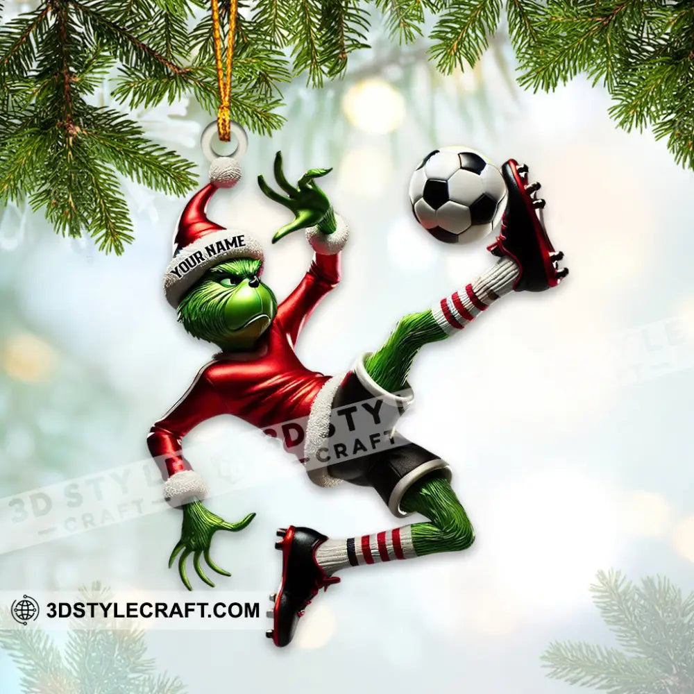 Custom Name Soccer Ornament Christmas Gift Decoration