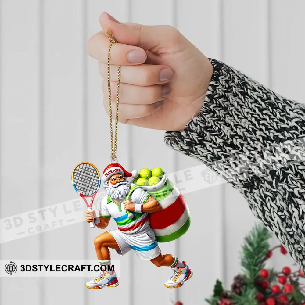 Custom Name Tennis Christmas Ornament Gift