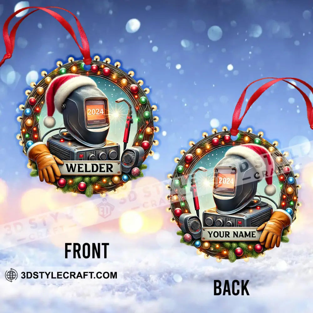 Custom Name Welder Ornament Christmas Gift For