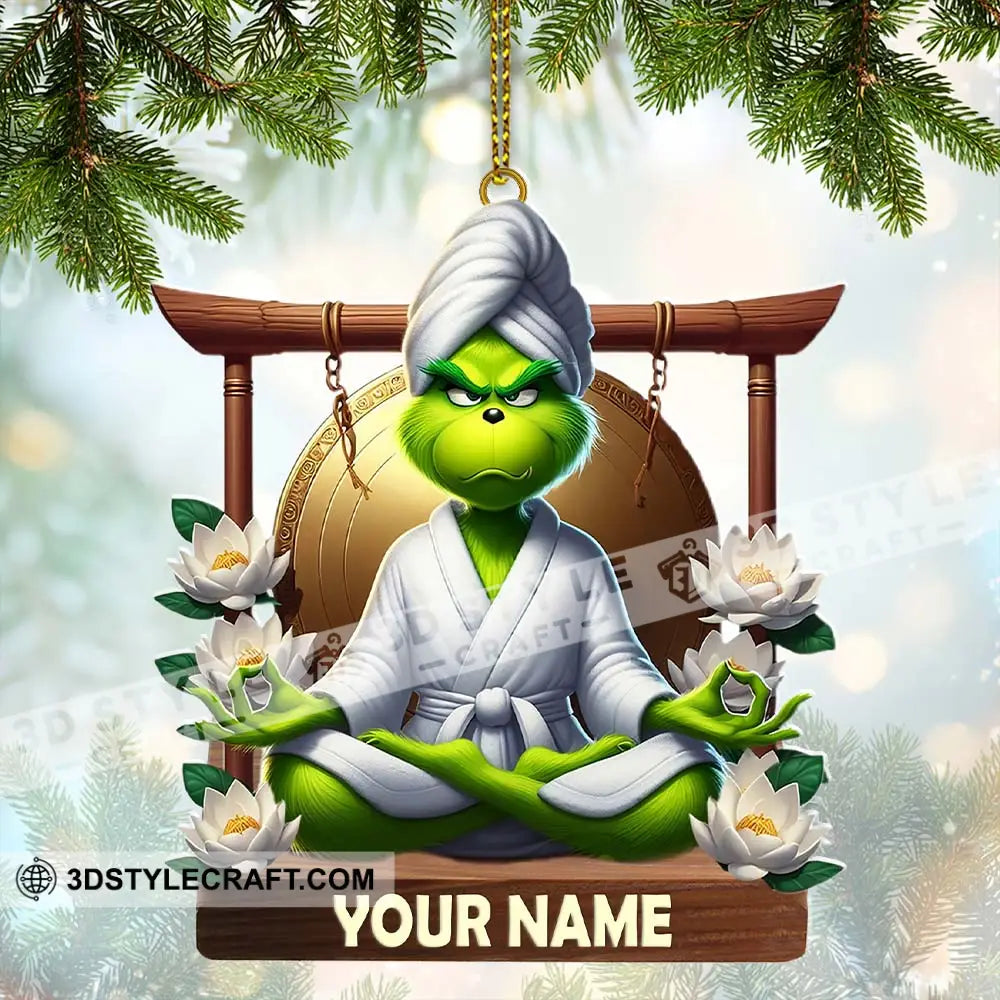 Custom Name Yoga Ornament Christmas Decor 3.54’’ / 1