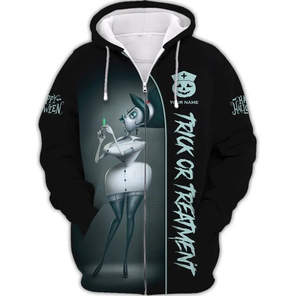 Custom Woman Shirt Nurse Halloween T-Shirt Hoodie For