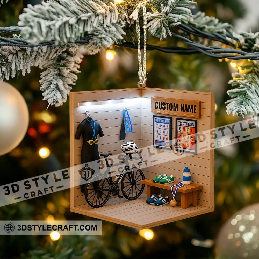 Cyclist Corner Home Decor Christmas Ornament Personalized Ornament Ornament