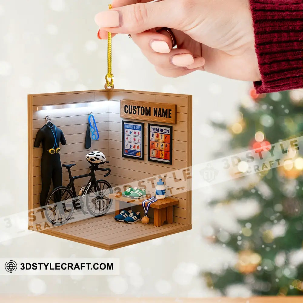 Cyclist Corner Home Decor Christmas Ornament Personalized Ornament Ornament