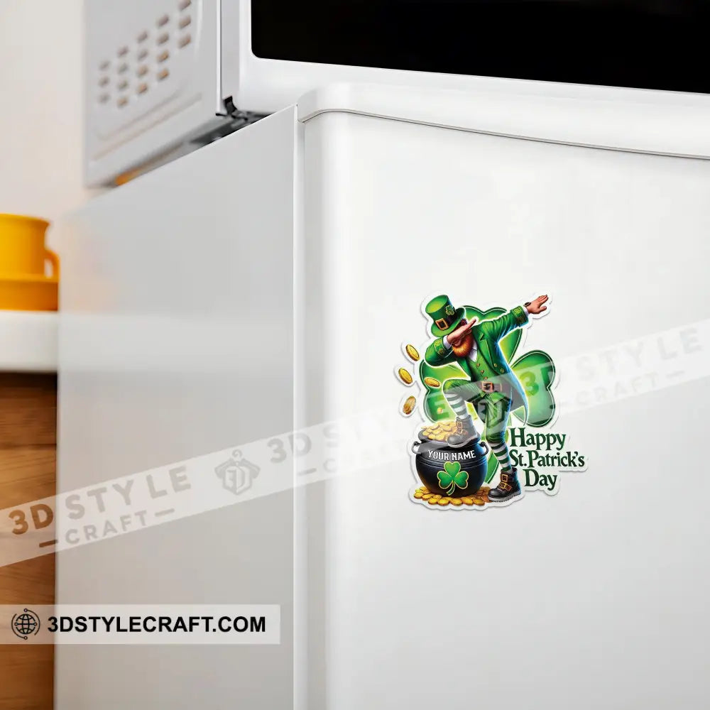 Dab Happy St.patrick’s Day Fridge Magnet - Personalized