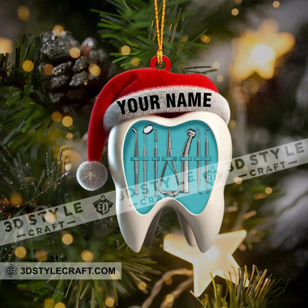 Dentist Christmas Home Decor Ornament Personalized