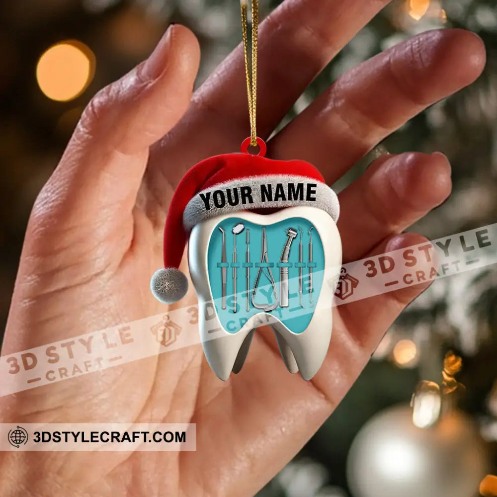 Dentist Christmas Home Decor Ornament Personalized