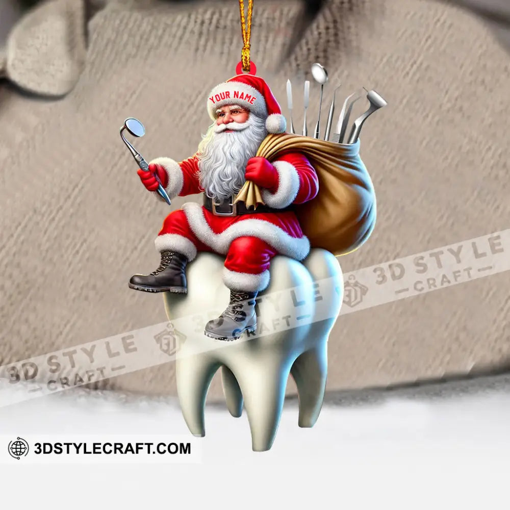 Dentist Santa Home Decor Christmas Ornament Personalized