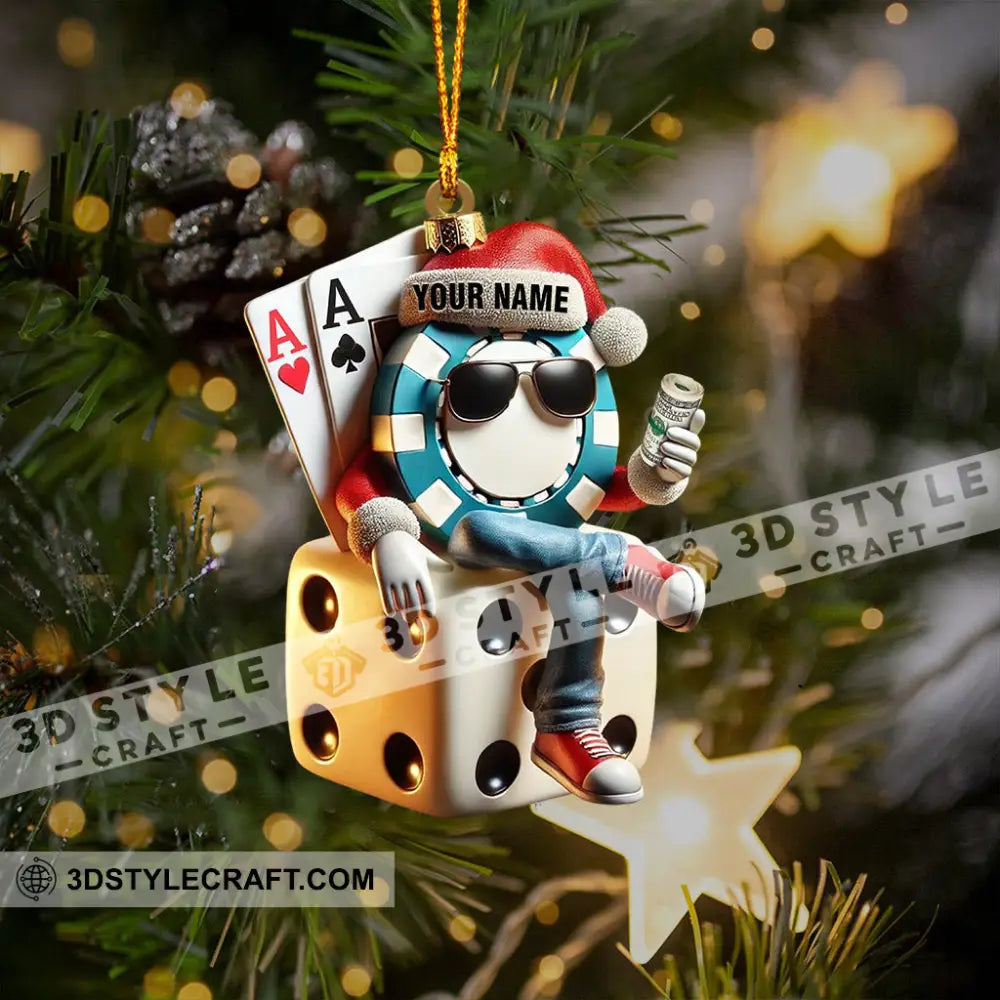 Dice Home Decor Christmas Ornament Personalized