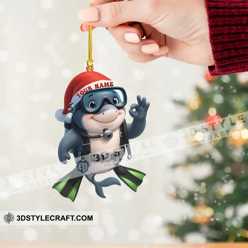 Diver Home Decor Christmas Ornament Personalized Ornament Ornament