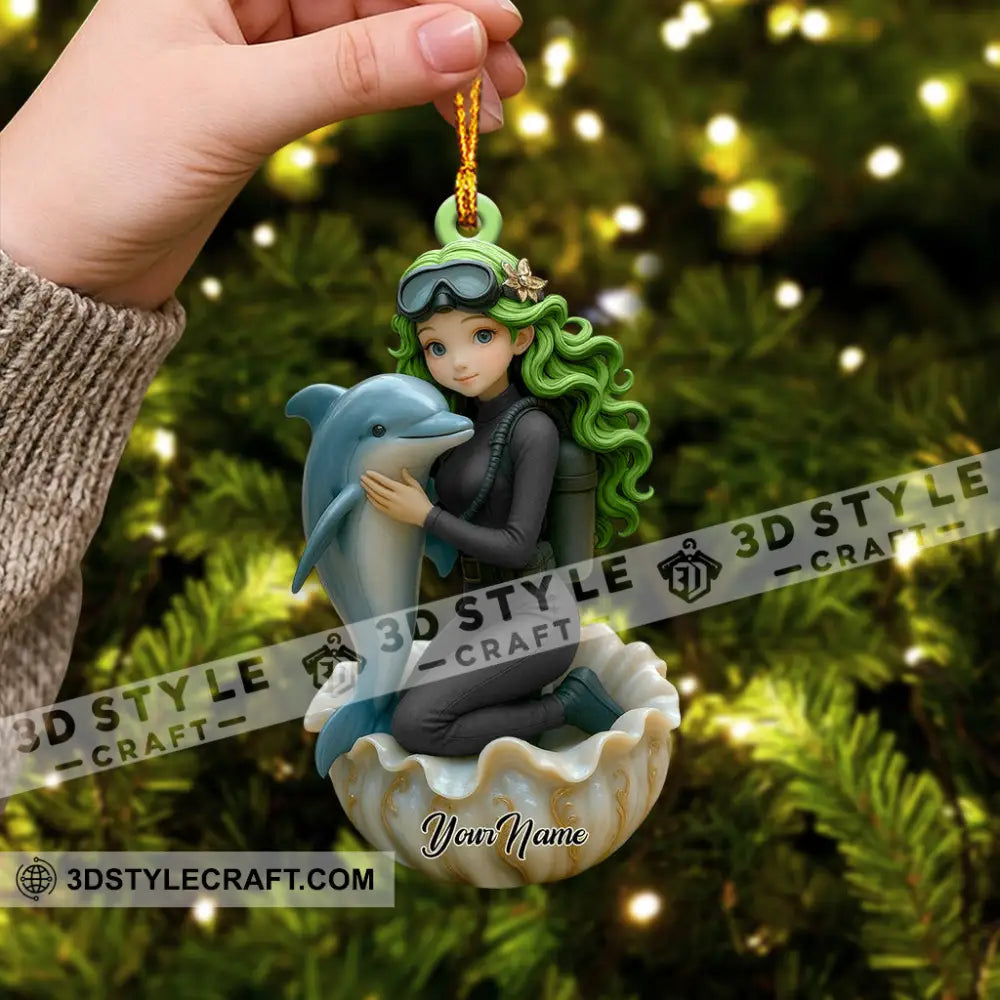 Diving Home Decor Christmas Ornament Personalized Ornament Ornament