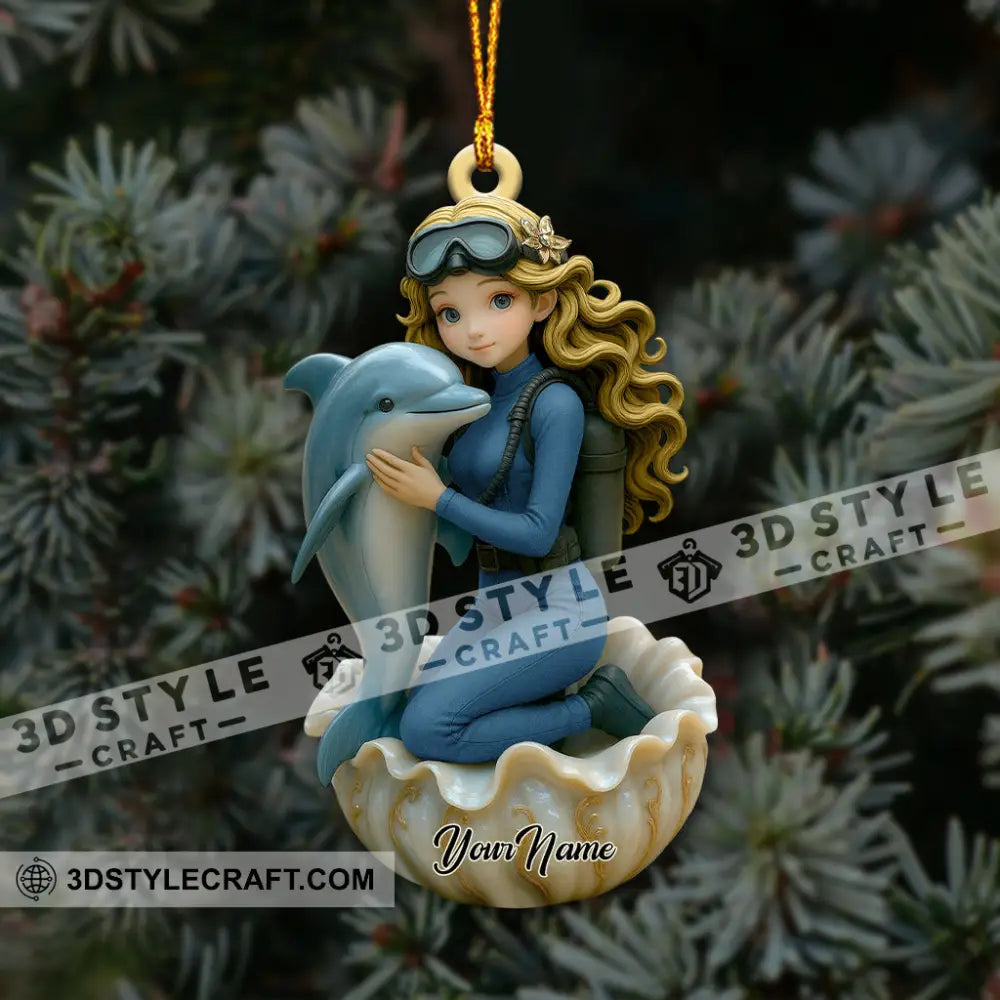 Diving Home Decor Christmas Ornament Personalized Ornament Ornament