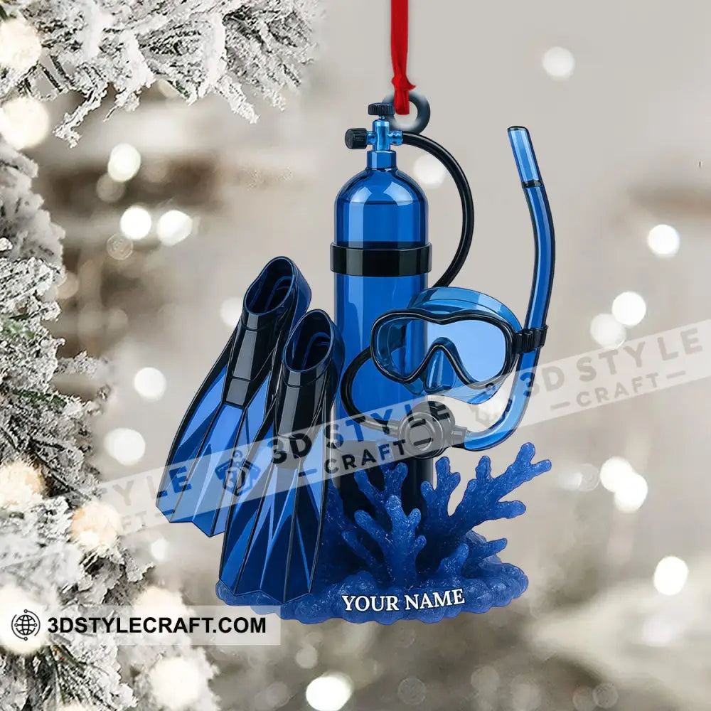 Diving Home Decor Christmas Ornament Personalized Ornament Ornament