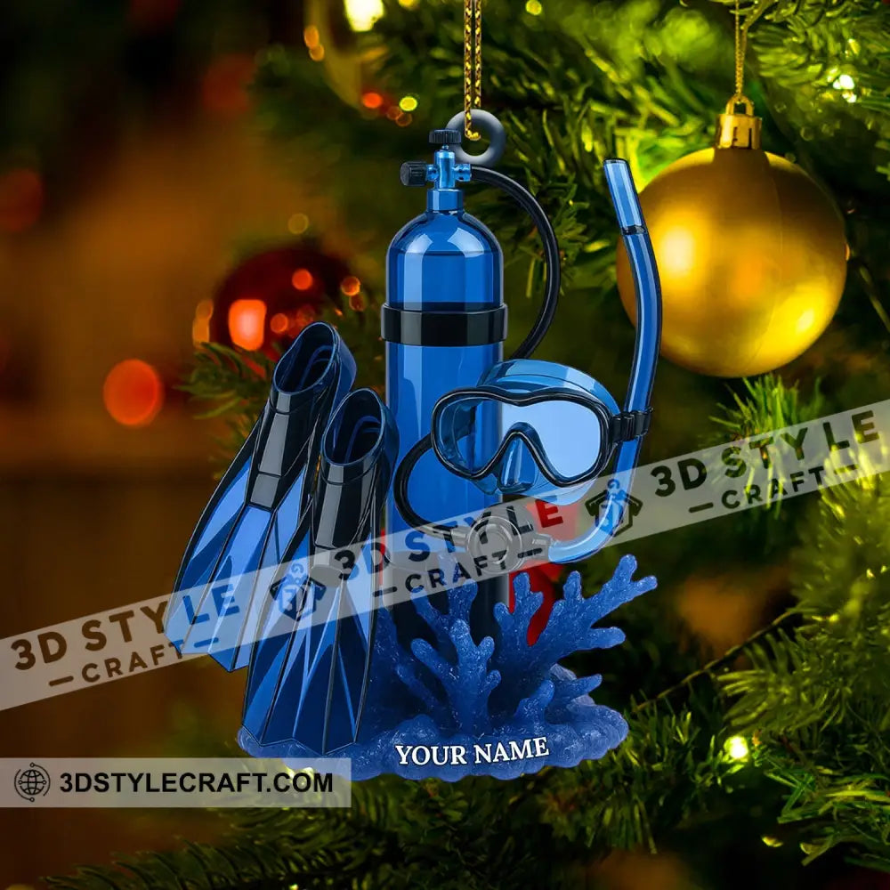 Diving Home Decor Christmas Ornament Personalized Ornament Ornament