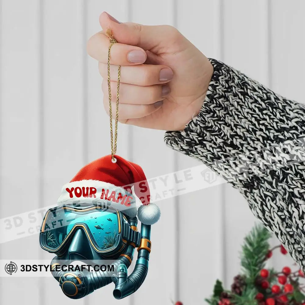 Diving Home Decor Christmas Ornament Personalized Ornament Ornament