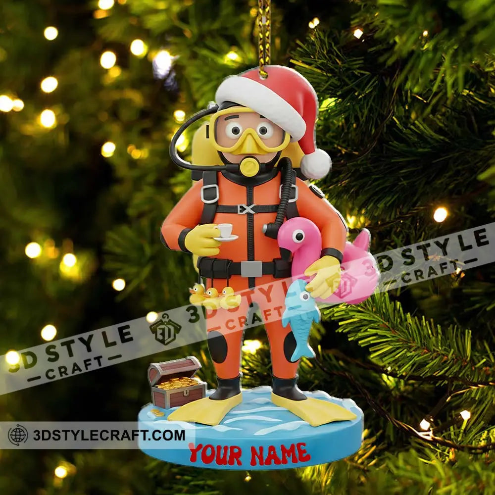 Diving Lover Christmas Home Decor Christmas Ornament Personalized Ornament Ornament