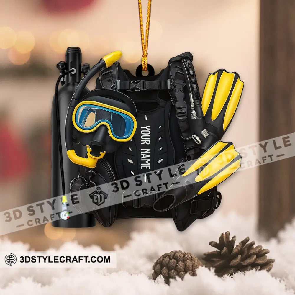 Diving Lover Home Decor Christmas Ornament Personalized Ornament Ornament