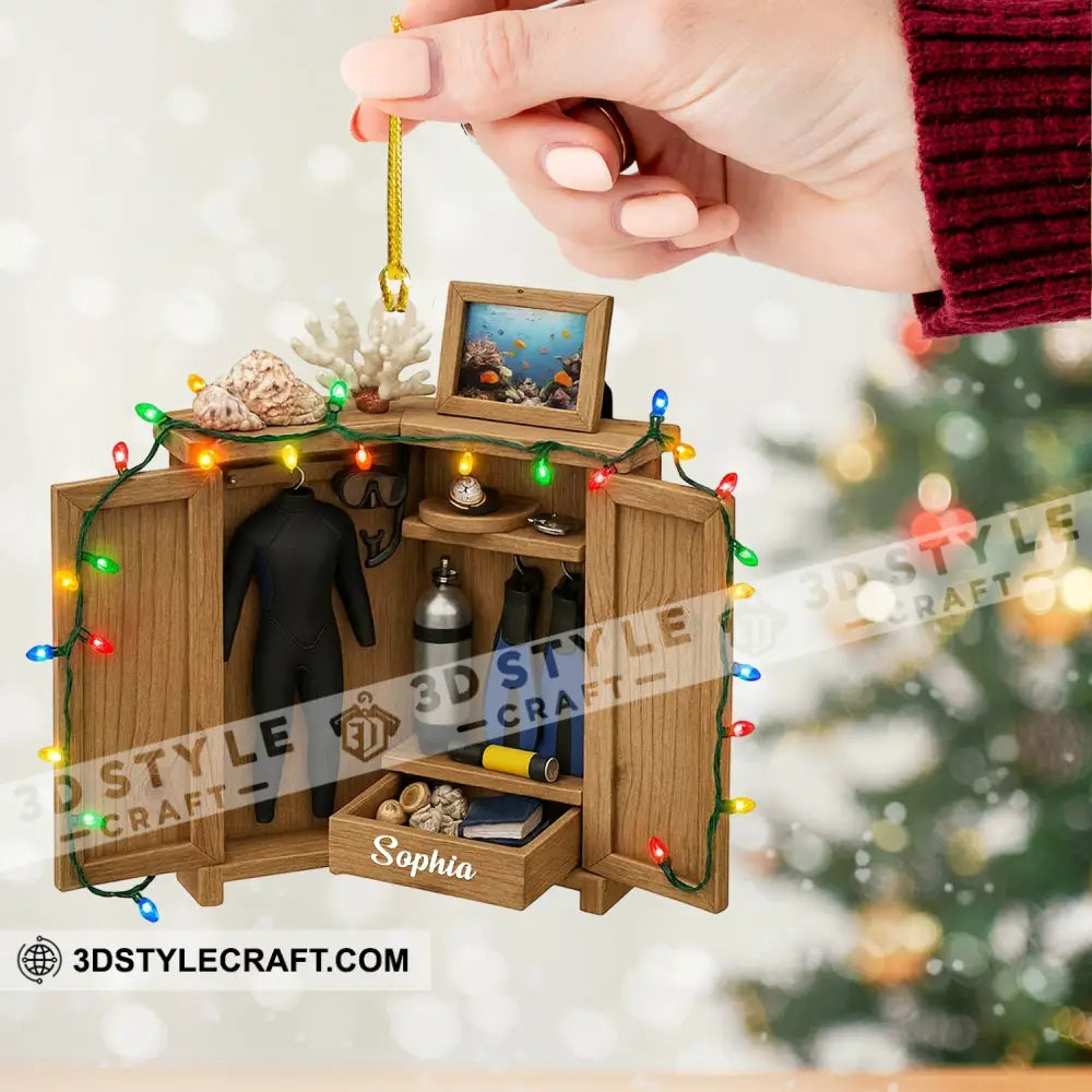 Diving Lover Home Decor Christmas Ornament Personalized Ornament Ornament