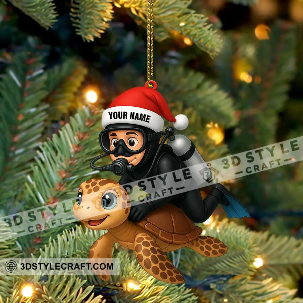 Diving Sea Lover Home Decor Christmas Ornament Personalized Ornament Ornament