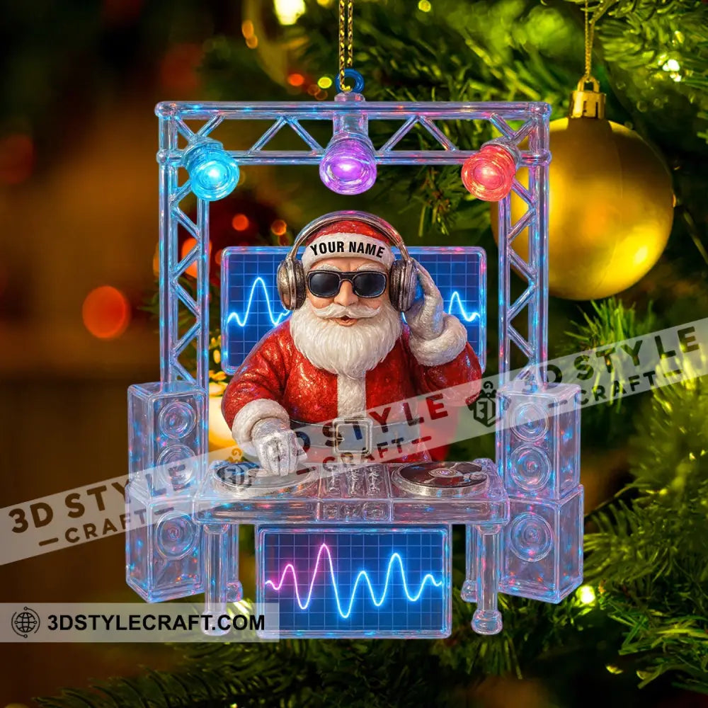 DJ Santa Home Decor Christmas Ornament Personalized Ornament Ornament