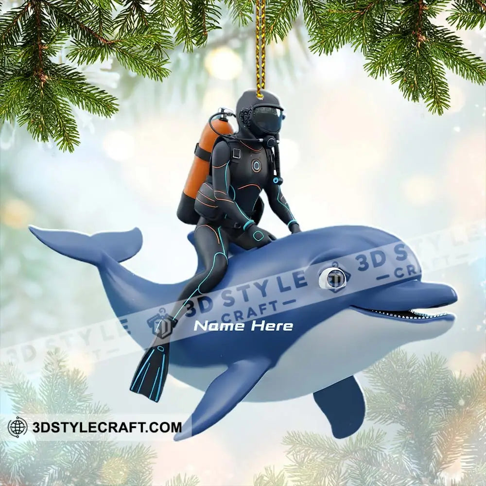 Dolphin Trainer Home Decor Christmas Ornament Personalized Ornament Ornament
