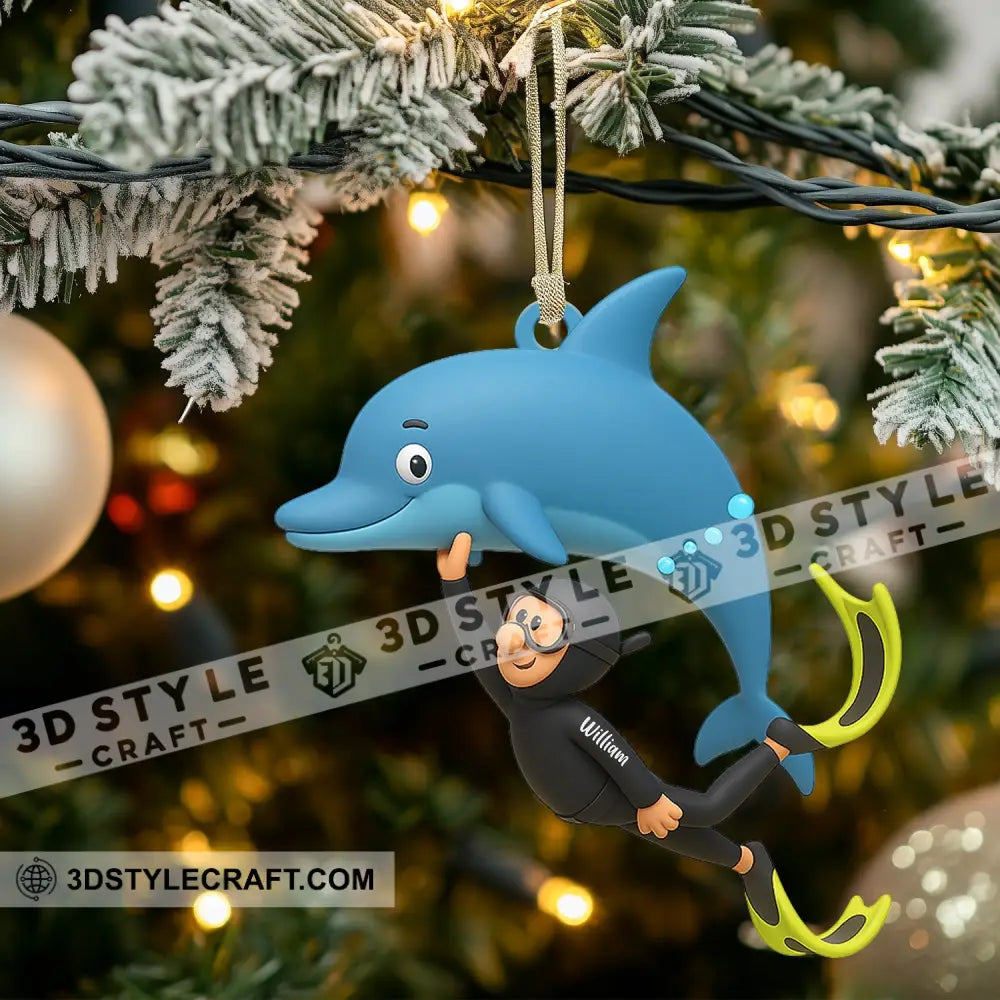 Dolphin Trainer Home Decor Christmas Ornament Personalized Ornament Ornament