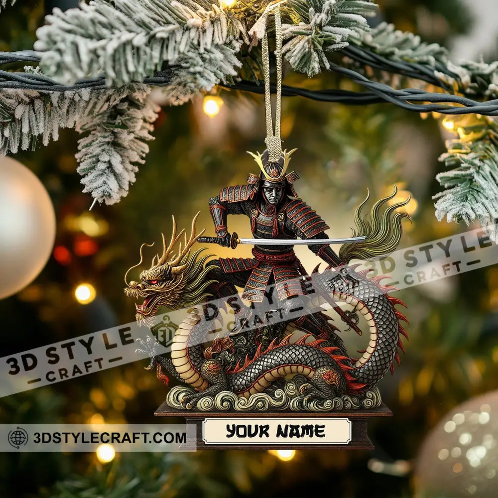 Dragon Samurai Home Decor Christmas Ornament Personalized Ornament Ornament