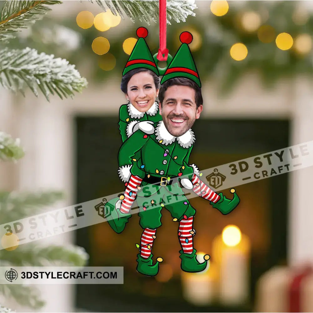 ELF Couple Christmas Home Decor Christmas Ornament Personalized Ornament Ornament