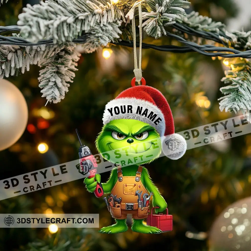 Elf Repairman Decor Christmas Ornament Personalized