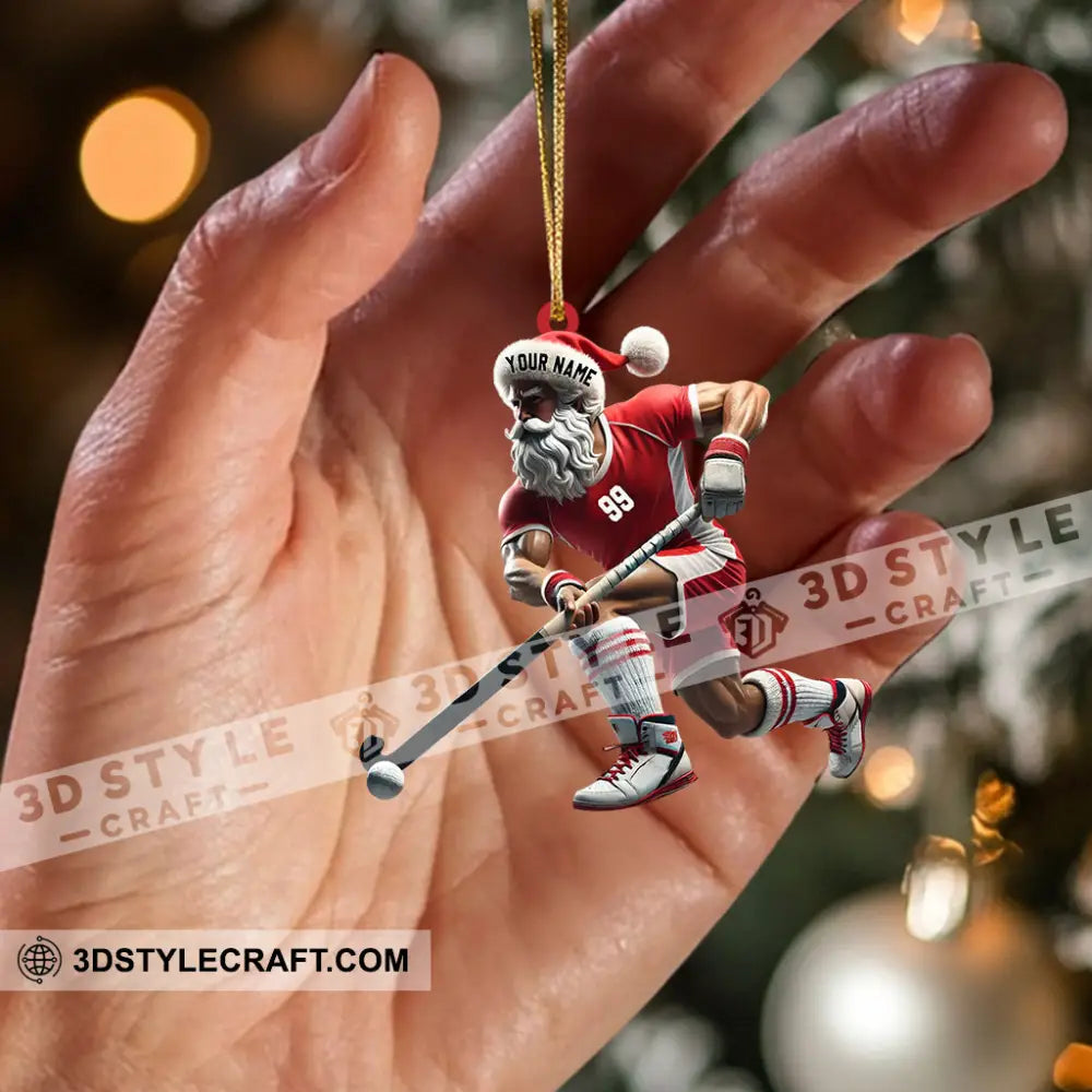 Field Hockey Home Decor Christmas Ornament Personalized