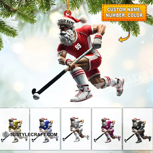 Field Hockey Home Decor Christmas Ornament Personalized 3.54’’ / 1