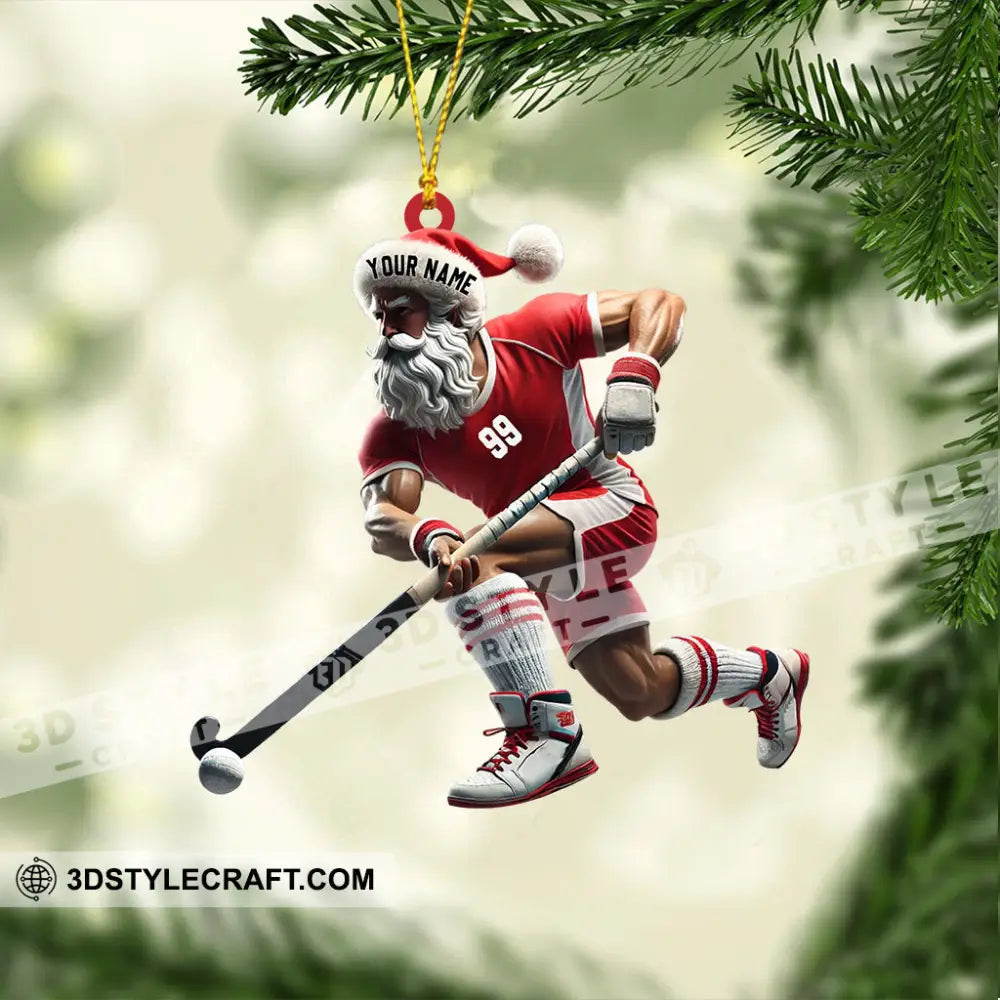 Field Hockey Home Decor Christmas Ornament Personalized