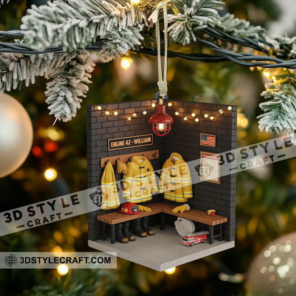 Fireman Corner Home Decor Christmas Ornament Personalized Ornament Ornament