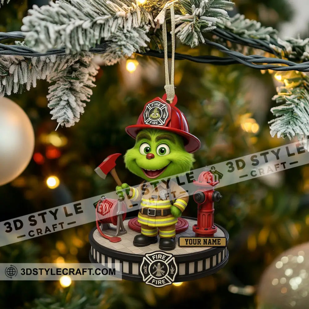 Fireman Home Decor Christmas Ornament Personalized Ornament Ornament