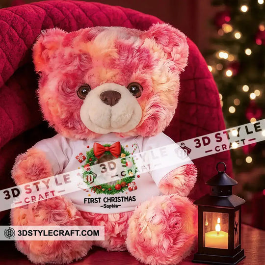 First Christmas Baby, Personalized Teddy Bear Shirt style option 3